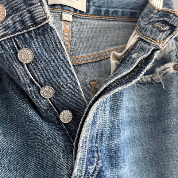 Agolde Riley High Rise Straight Crop in Frequency - Picture 12 of 13